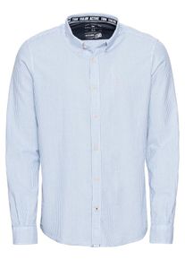 Tom Tailor, Herren Hemd 'floyd seersucker stripe Shirt 1/1', Hellblau / Weiß