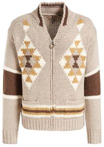 Khujo, Damen Strickjacke 'ILENE', Hellbeige / Braun