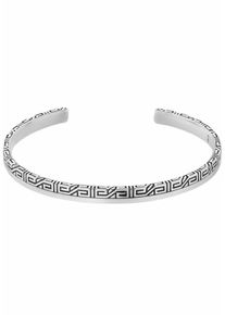 CAI Caï, Herren Armreif 'black meander', Silber