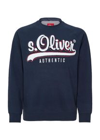 s.Oliver RED LABEL, Herren Sweatshirt, Navy / Weiß