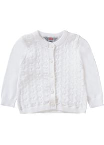 Kanz, Mädchen Baby Strickjacke mit Zopfmuster, Weiß