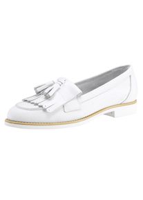Heine, Damen Slipper, Wei&szlig;