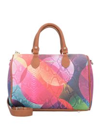 Desigual, Damen Handtasche 'Mercury Bowling', Braun / Violettblau / Rot