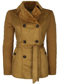 Roosevelt, Damen Kurzmantel mit abnehmbarem Gürtel, Braun