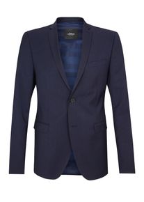 s.Oliver BLACK LABEL, Herren 'Cesano Slim' Schurwoll-Sakko, Dunkelblau