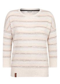 Naketano, Damen Pullover 'Streets of South Jamaica', Beige / Hellblau / Beere / Orange