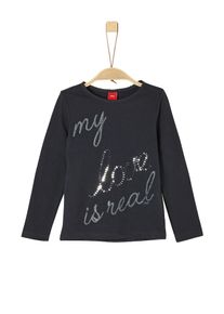 s.Oliver Junior, M&auml;dchen Longsleeve, Nachtblau / Silber