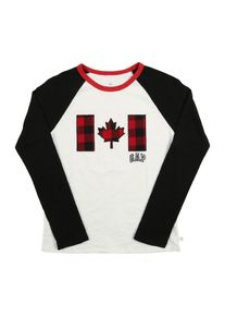 GAP, Langarmshirt, Schwarz / Offwhite