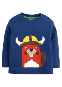 frugi, Langarmshirt, Dunkelblau / Braun / Limone / Rostrot / Wei&szlig;