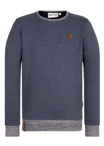 Naketano, Herren Sweatshirt 'Geschichtenerz&auml;hler', Taubenblau / Grau