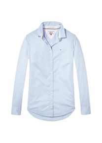 Tommy Jeans, Damen Bluse 'THDW BASIC STRIPE', Hellblau / Weiß