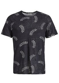 Khujo, Herren T-Shirt 'Duck AOP', Schwarz / Weiß