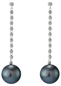 Christ, Damen Ohrhänger 'Pearls', Anthrazit / Silber