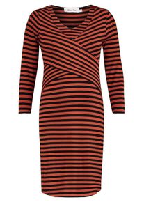 Queen mum, Damen Still-Kleid, Rostbraun / Schwarz