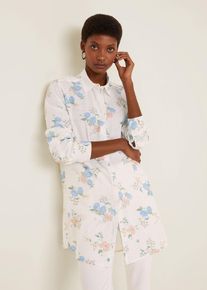 Mango, Damen Hemd 'Dolphinp-H', Rauchblau / Rosa / Wei&szlig;