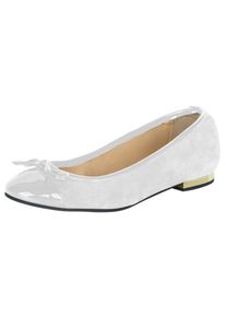 Heine, Damen Ballerina, Weiß