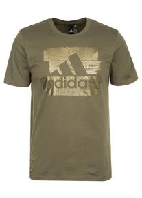 adidas Performance, Herren Trainingsshirt 'Badge of Sport Foil', Gold / Khaki