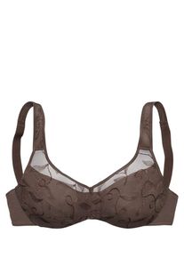 Petite Fleur, Damen Minimizer-BH (2 Stck.), Kastanienbraun / Weiß