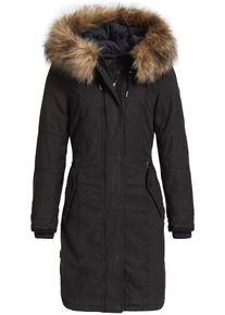 Khujo, Damen Mantel 'MERYEM2 SOLID PADDED', Chamois / Schwarz / Silber