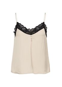 Véro Moda VERO MODA, Damen Top, Beige / Schwarz