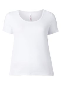 sheego Casual, Damen T-Shirt, Wei&szlig;