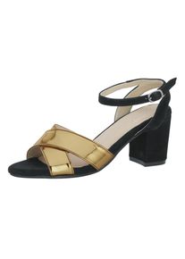Andrea Conti, Damen Sandalette, Gold / Schwarz