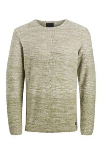 PRODUKT, Herren Strickpullover, Oliv / Wei&szlig;