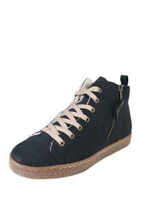 Rieker, Damen Sneaker High in Leder-Optik, Nachtblau