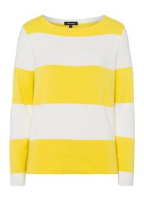 More & More MORE & MORE, Damen Pullover, Gelb / Wei&szlig;