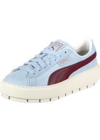 Puma, Damen Sneakers 'Trace Corduroy', Hellblau / Weinrot