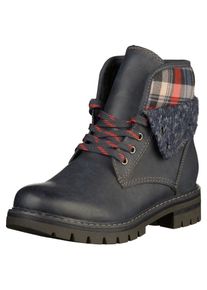 Marco Tozzi, Damen Stiefelette, Beige / Navy / Rot