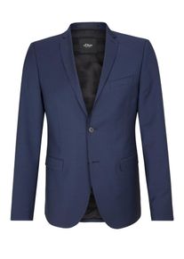s.Oliver BLACK LABEL, Herren 'Cesano Slim' Schurwoll-Sakko, Blau