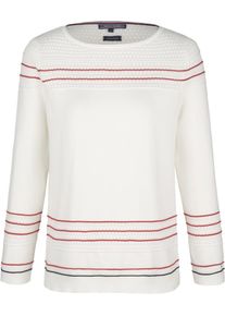 Tommy Hilfiger, Damen Pullover 'VALENTINA', Rot / Wei&szlig;