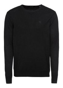 Scotch & Soda SCOTCH & SODA, Herren Pullover 'Classic cotton melange crewneck pullover', Schwarz