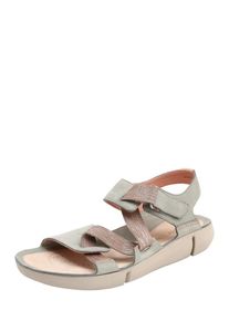 Clarks, Damen Sandalen 'Tri clover', Hellgrau / Pfirsich