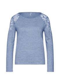 Only, Damen Shirt 'onlASHLEY L/S NEW MIX TOP JRS', Blau
