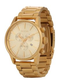 Nixon, Herren Armbanduhr mit Totalisatoren 'Sentry Chrono' (Gehäuse 40 mm), Gold