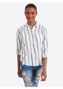 Hollister, Damen Bluse 'POPOVER', Hellblau / Weiß