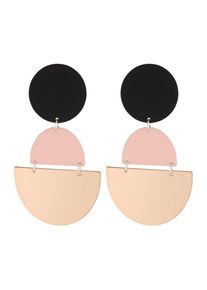 ABOUT YOU, Damen Ohrringe 'Cecilia', Gold / Rosa / Schwarz