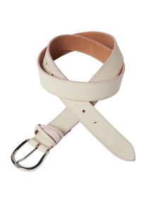 Tom Tailor Denim, Damen Lederg&uuml;rtel, Creme / Hellpink