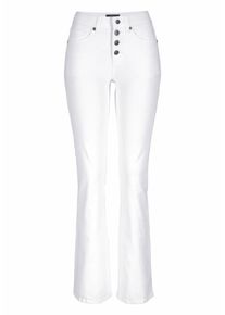 Arizona, Damen Bootcut-Jeans, Wei&szlig;