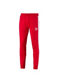Puma, Herren Trainingshose 'Archive Iconic T7', Hellrot / Weiß