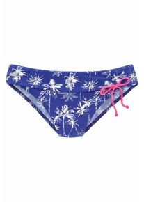 Venice Beach, Damen Bikinihose 'Tulum', Blau / Dunkelpink / Naturweiß