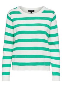 Selected Femme, Damen Strickpullover, Jade / Wei&szlig;