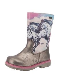 BE MEGA, M&auml;dchen Winterstiefel, Navy / Bronze / Wei&szlig;