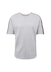 Jack & Jones JACK & JONES, Herren T-Shirt 'Tape', Graumeliert / Rot / Weiß