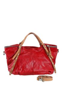 A.S.98, Damen Henkeltasche, Cognac / Rot