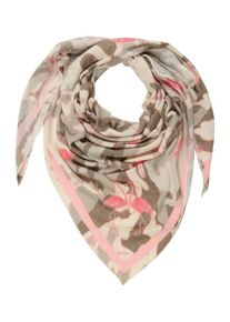 Zwillingsherz, Damen Dreieckstuch, Creme / Rosa