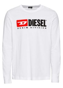 Diesel, Herren Langarmshirt 'T-JUST-LS-DIVISION', Wei&szlig;