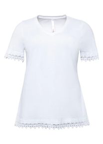 sheego Casual, Damen T-Shirt 'Basic', Wei&szlig;